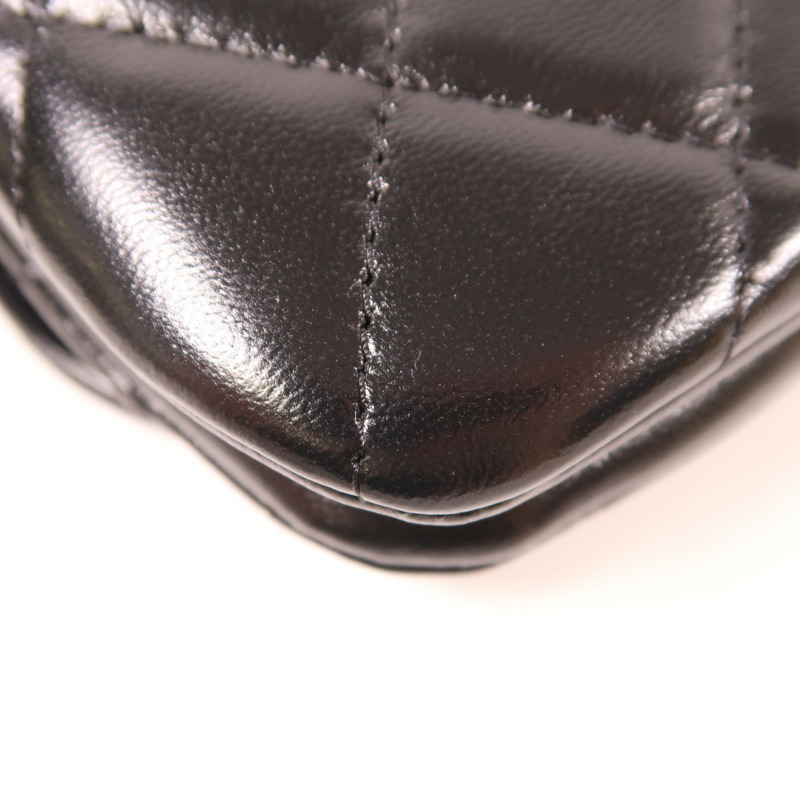 CHANEL 牛皮皮革Chain Shoulder Bag金扣鏈帶肩背袋-8