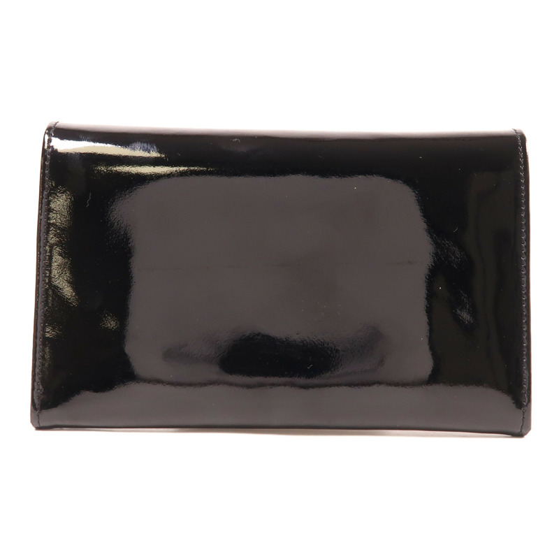 CHANEL 漆皮皮革Wallet銀扣錢包-1