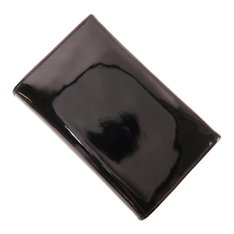 CHANEL 漆皮皮革Wallet銀扣錢包-3