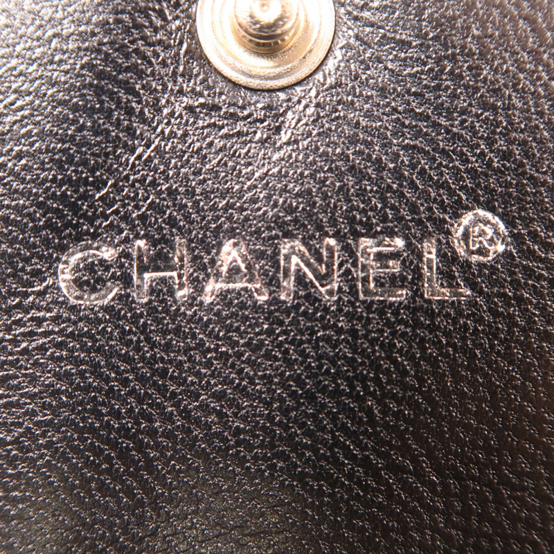 CHANEL 漆皮皮革Wallet銀扣錢包-5