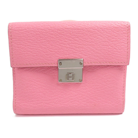 HERMES Chevre皮革Clic 16 Card Holder銀扣卡片套Rose Confetti