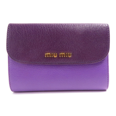 Miu Miu 牛皮皮革Wallet金扣錢包