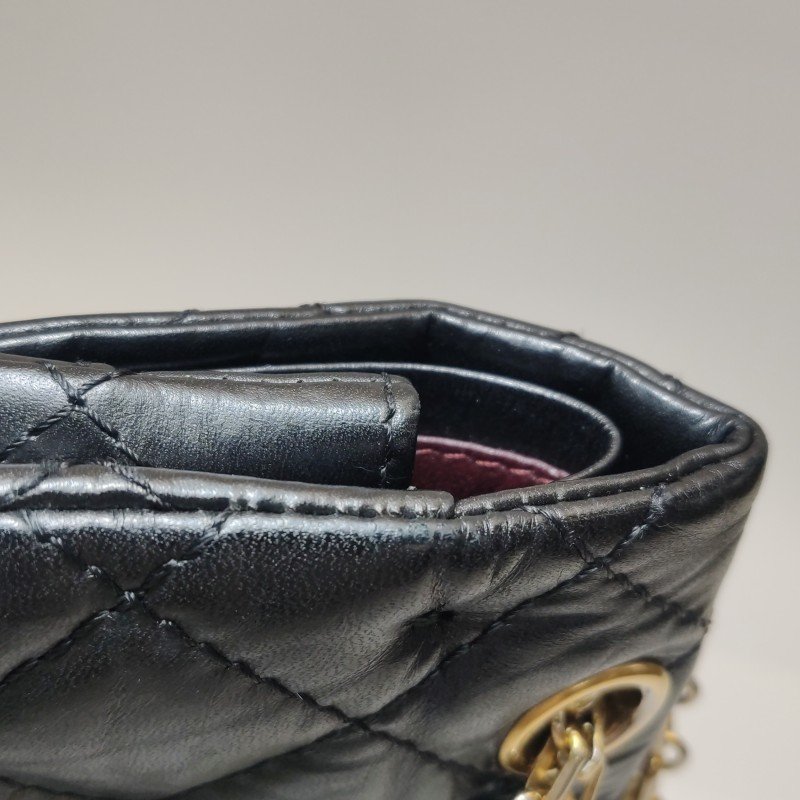 Chanel 2.55 Flag Bag 經典款 大號 油蠟皮 菱格絎縫 長方形旋扣 單肩包-16