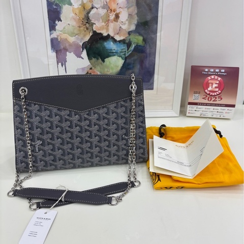 Goyard 戈雅rouette鏈條包小號PM全新full set，25年7月29日購證