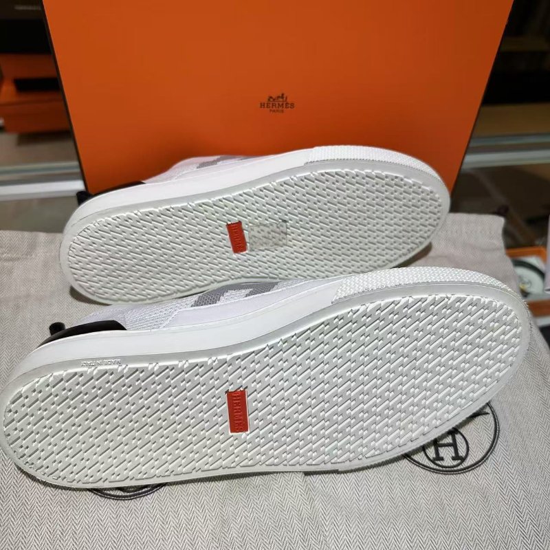 Hermes Sneaker Homme Mesh Technique Shoes 愛馬仕科技布白鞋-5