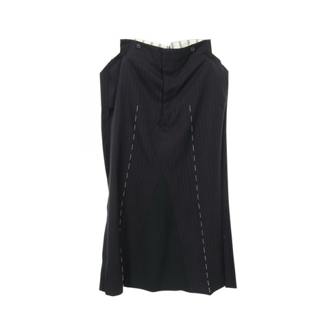 Maison Margiela 白色標籤洋裝 S29CT0890 羊毛海軍藍尺寸 36 二手女款