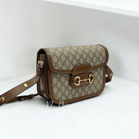 GUCCI Horsebit 1955棕小號