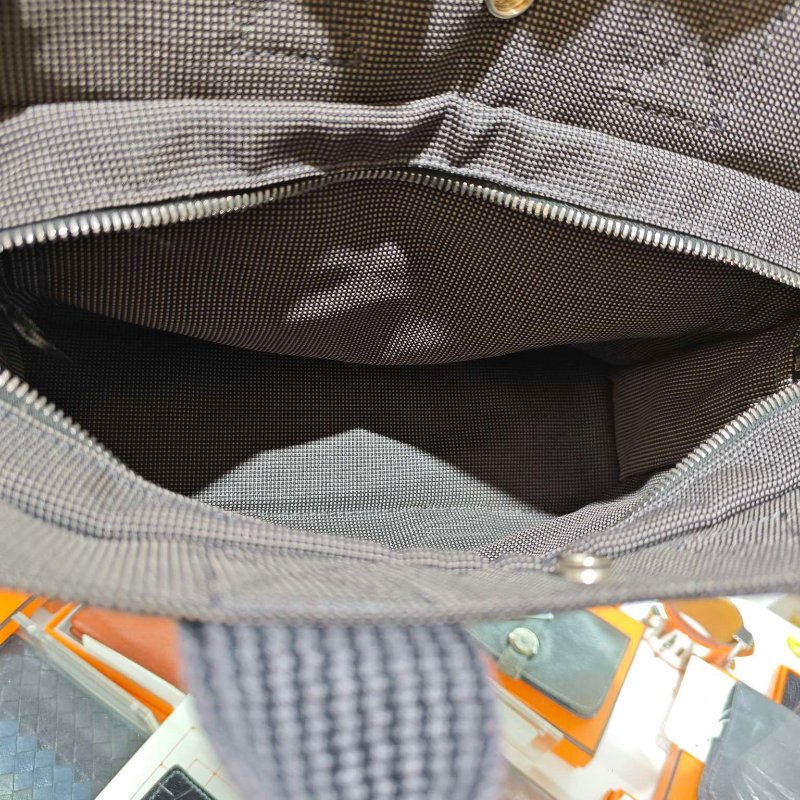 Hermes Vintage Ale Line MM 銀扣手挽 灰色袋-6