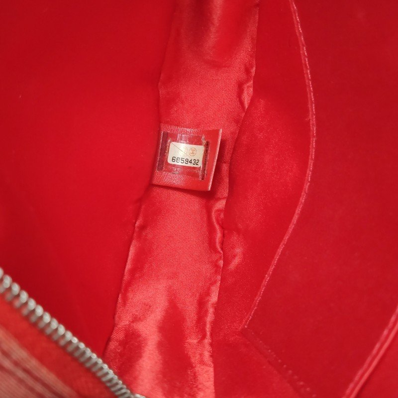 Chanel Travel Line 帆布 拼色 雙C Logo 冰格紋 中古手提包-9