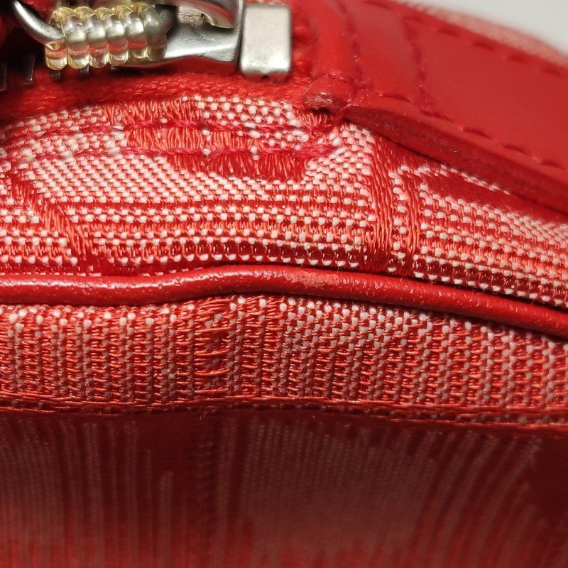 Chanel Travel Line 帆布 拼色 雙C Logo 冰格紋 中古手提包-10