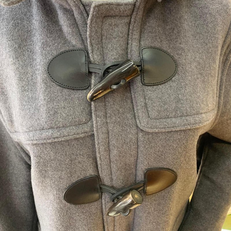 Burberry/巴寶莉 中長款男裝外套 牛角扣皮毛一體棉服 經典款連帽戰地獵人裝 走秀款-6