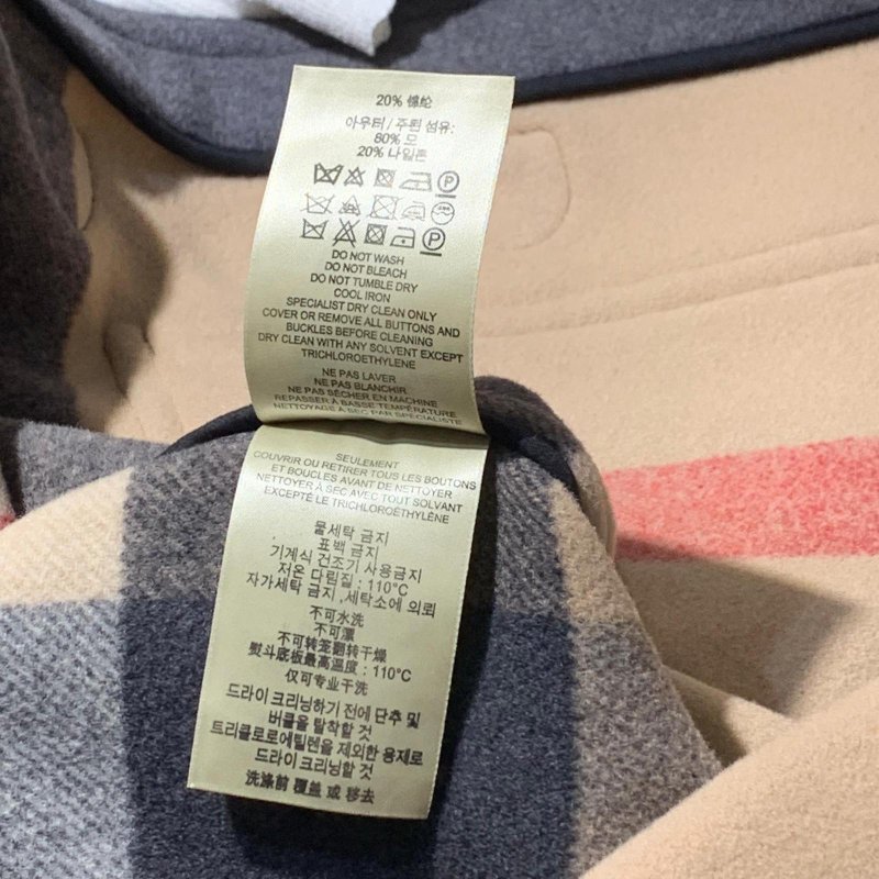 Burberry/巴寶莉 中長款男裝外套 牛角扣皮毛一體棉服 經典款連帽戰地獵人裝 走秀款-7