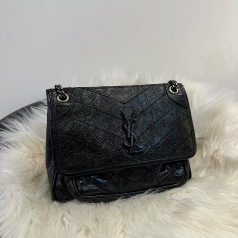 YSL Niki baby 黑銀 經典不敗款