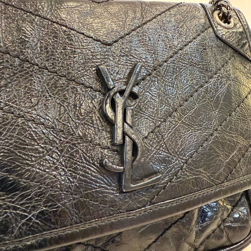 YSL Niki baby 黑銀 經典不敗款-6