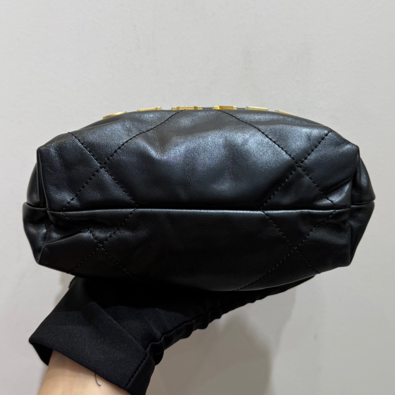Chanel 香奈兒 22bag Mini黑色金扣 小垃圾包-7