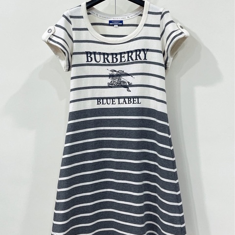 BURBERRY 藍標   大戰馬字母橫條洋裝