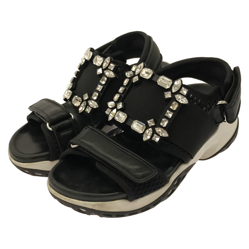 Roger Vivier 女士黑色涼鞋，36碼，二手。-0