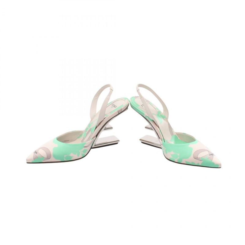 FENDI 尖頭涼鞋，米綠色，36碼，二手女鞋-2