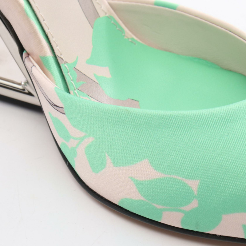 FENDI 尖頭涼鞋，米綠色，36碼，二手女鞋-7