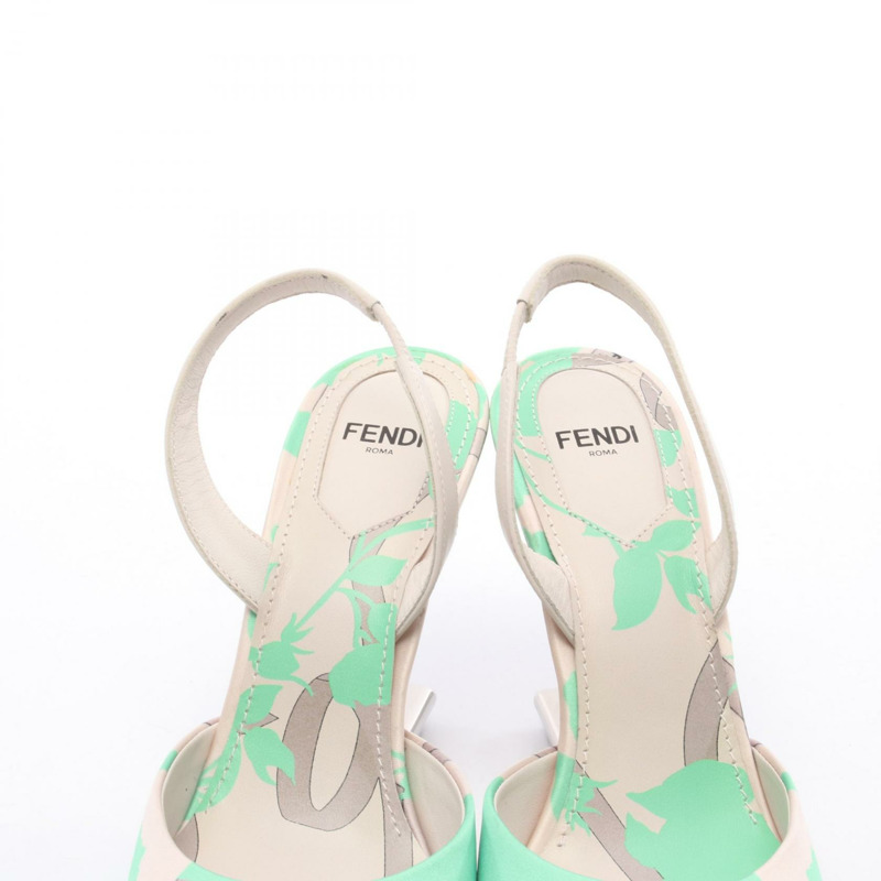FENDI 尖頭涼鞋，米綠色，36碼，二手女鞋-8