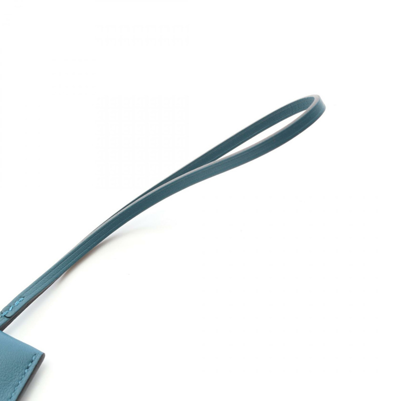 愛馬仕 Clochette 年份禮品飾品 Swift 皮革 綠孔雀石 二手 女士 SHW-4