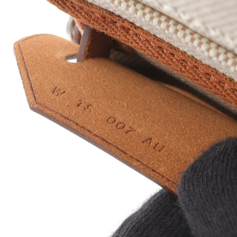 愛馬仕 Airbag Zip Mini 斜背肩背包,Toile H 帆布皮革,米棕色-4