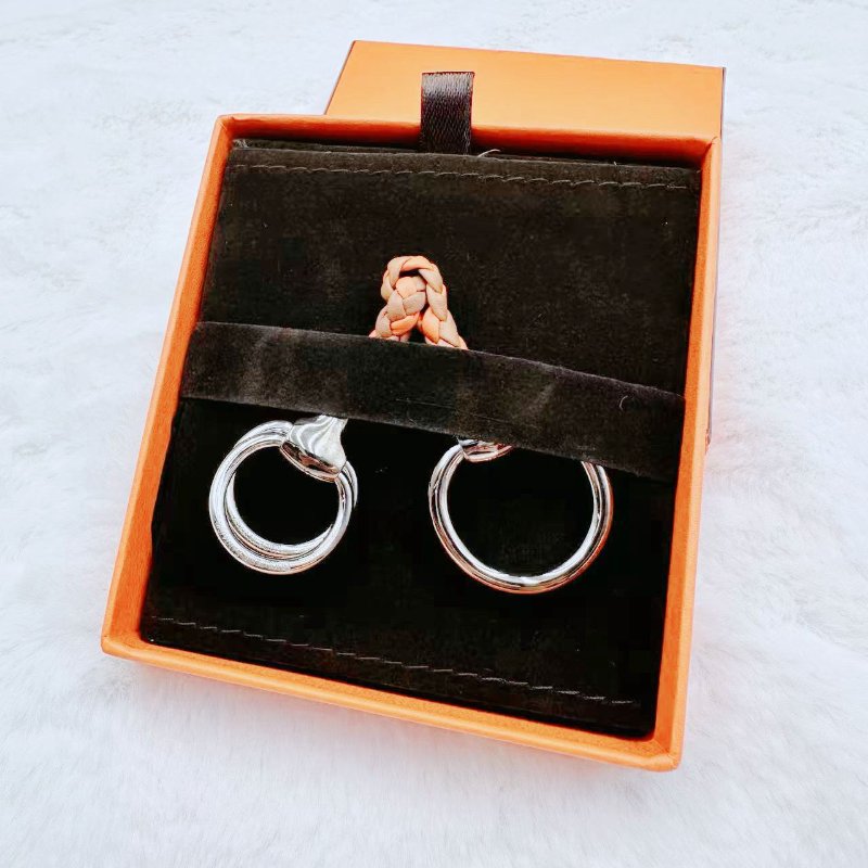 Hermes愛馬仕 雙環絲巾扣 繩結雙環扣 各類型絲巾圍巾配飾-1