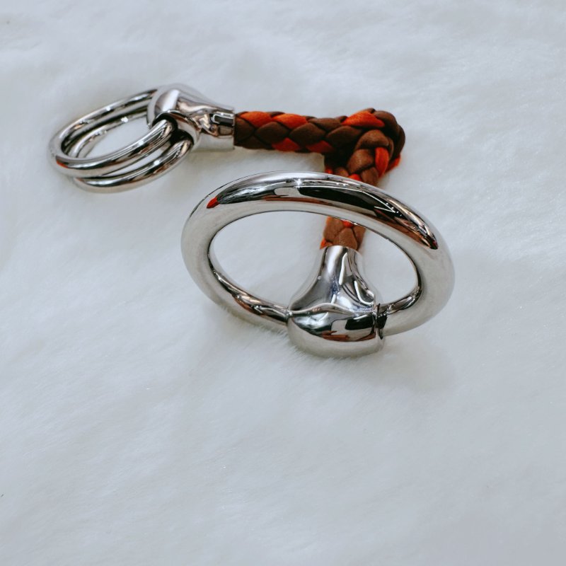 Hermes愛馬仕 雙環絲巾扣 繩結雙環扣 各類型絲巾圍巾配飾-4