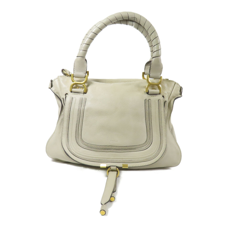 Chloe 牛皮皮革Marcie金扣肩背袋-0