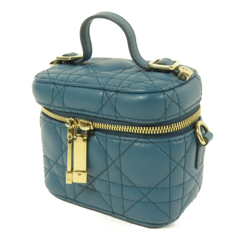 Dior 羊皮皮革Micro Vanity Case金扣手挽肩背兩用袋-1