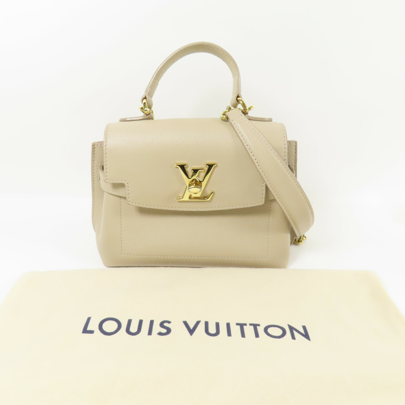 LOUIS VUITTON 牛皮皮革Lockme Ever Mini金扣手挽肩背兩用袋-16