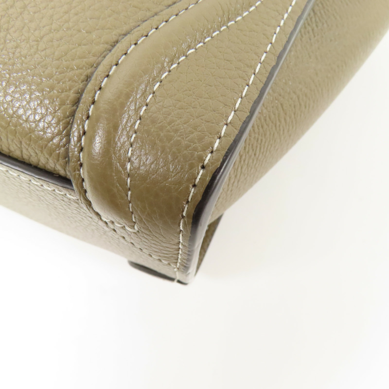 CELINE 牛皮皮革Nano Luggage銀扣手挽肩背兩用袋-7