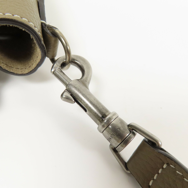 CELINE 牛皮皮革Nano Luggage銀扣手挽肩背兩用袋-10