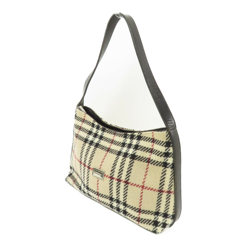 BURBERRY 羊絨Shoulder Bag銀扣肩背袋-1