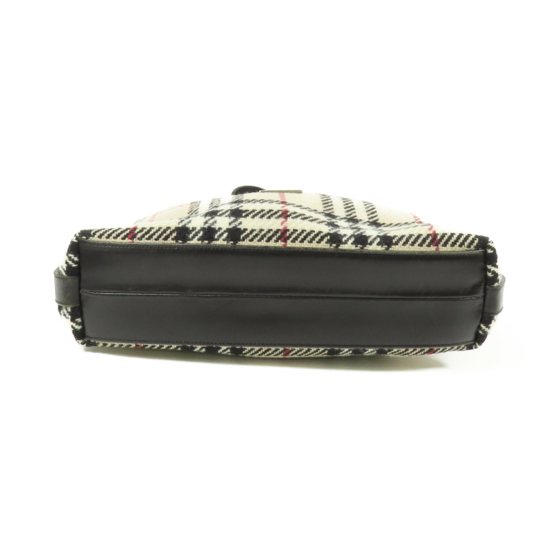 BURBERRY 羊絨Shoulder Bag銀扣肩背袋-3