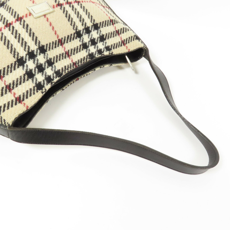 BURBERRY 羊絨Shoulder Bag銀扣肩背袋-10