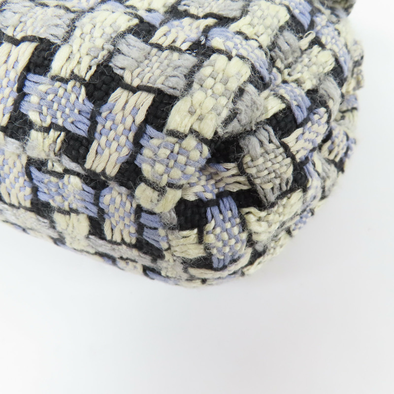 CHANEL Tweed/皮革Chain Shoulder Bag銀扣鏈帶肩背袋-6