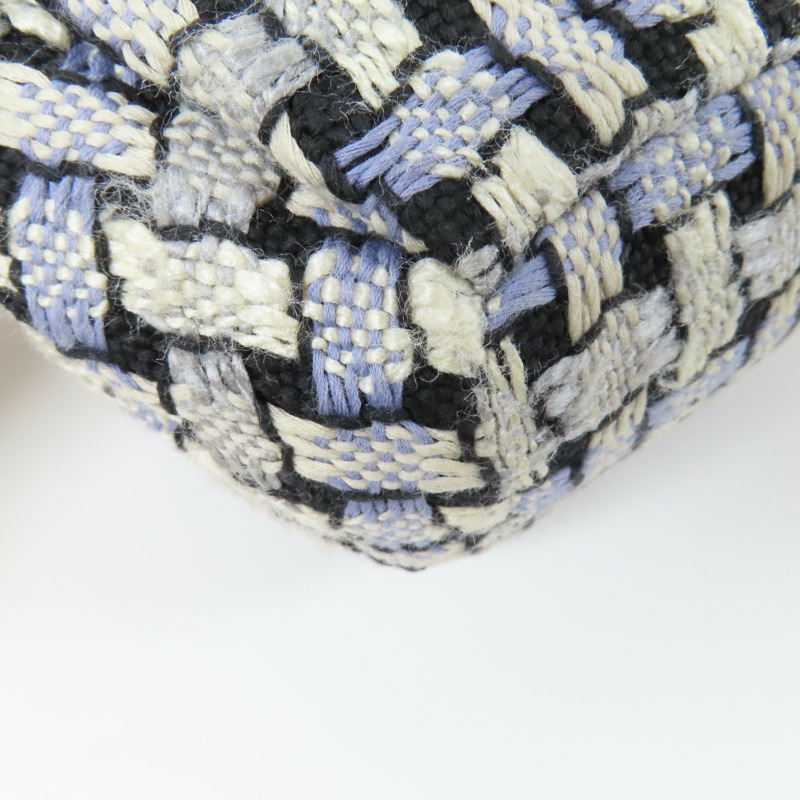 CHANEL Tweed/皮革Chain Shoulder Bag銀扣鏈帶肩背袋-7
