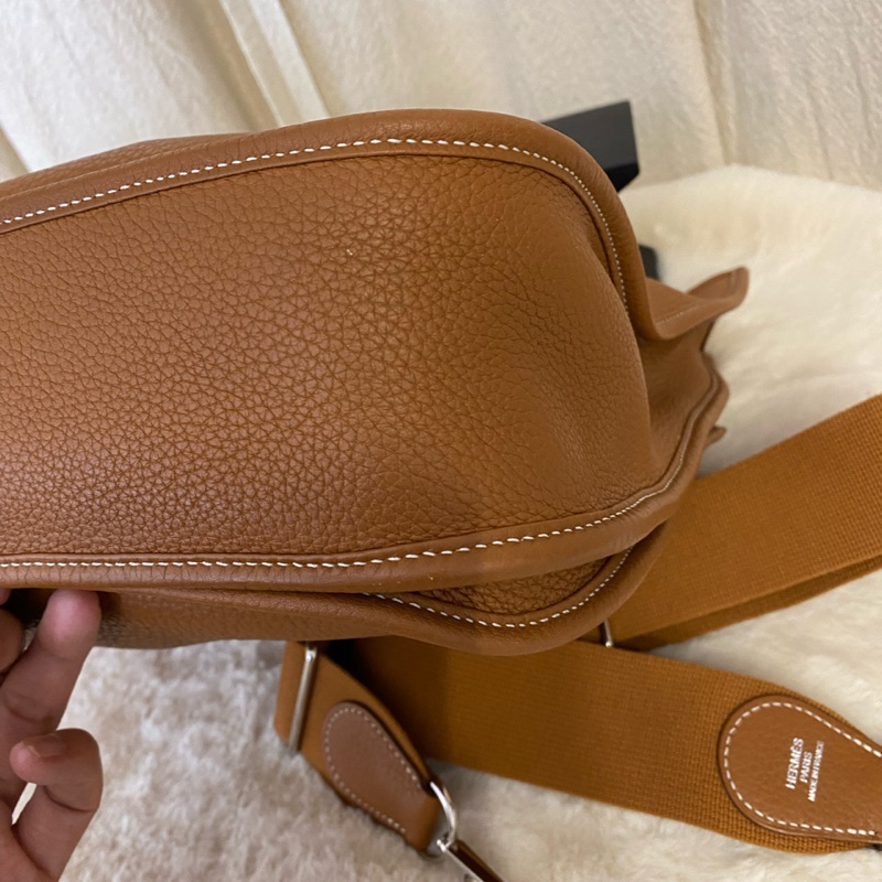 Hermes Evelyne 33 金棕银扣-5
