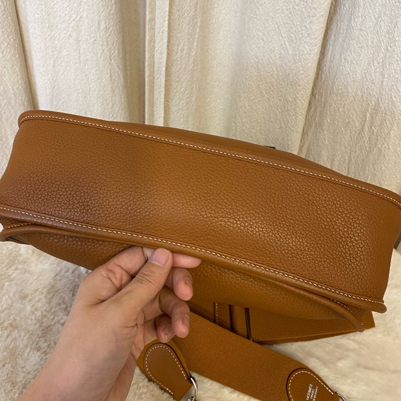 Hermes Evelyne 33 金棕银扣-6