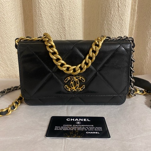Chanel  19bag woc 菱格紋螺旋包 30开  雙鏈條 羊皮 單肩斜跨包