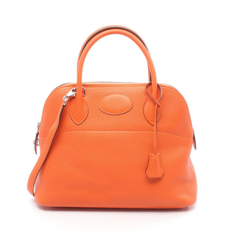 HERMES Bolide31 單肩包 手提包 073419CK Clemence 皮革 Feu 二手 女款 R SHW