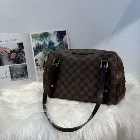 LV Damier Rivington 手提單肩包 保齡球包