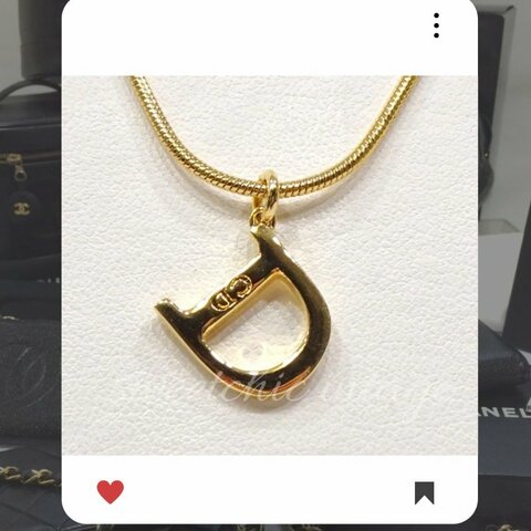 8月新品上架 🔥甜價 限時折扣 💖 ✨Dior Logo necklace 金色復古氣質款頸鏈 經典DIOR 頸項款