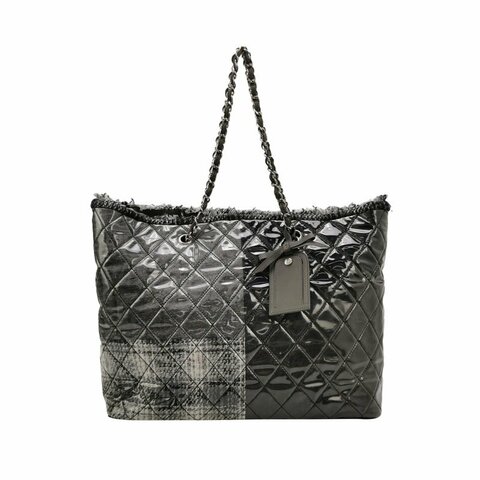 Chanel 菱格絎縫 流蘇 邊皮穿鏈 tote托特 單肩包