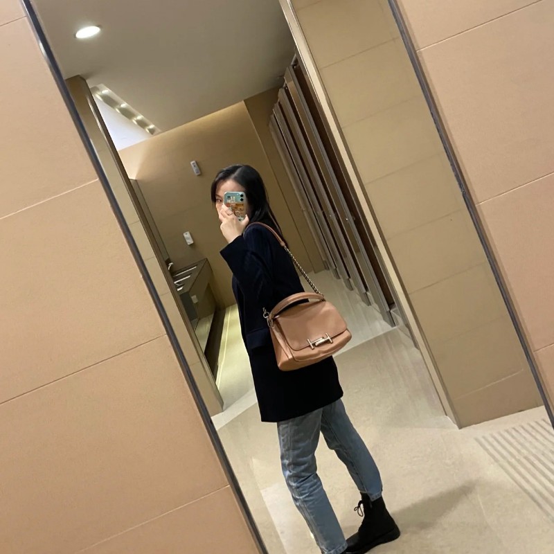 莉亞精品♡Tod's 牛皮翻蓋包 粉色 二手美包-2