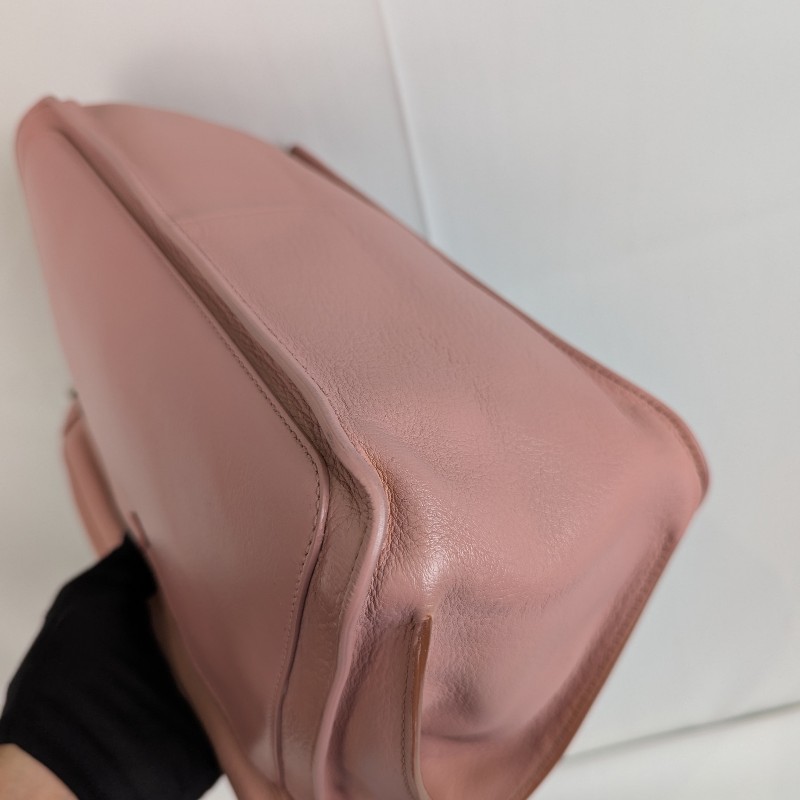 莉亞精品♡Tod's 牛皮翻蓋包 粉色 二手美包-10