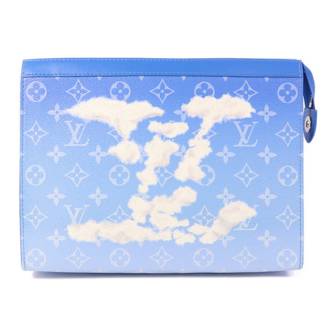 LOUIS VUITTON Monogram Pochette Voyage銀扣手拿包