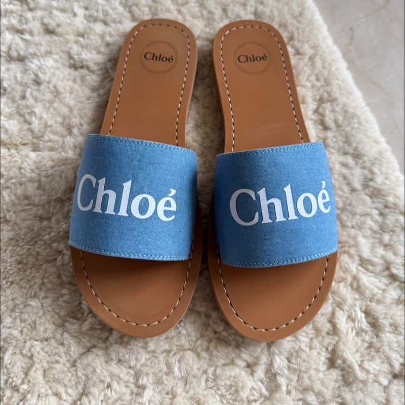 Chloe 大童牛仔拖鞋 38號-0