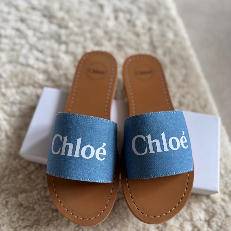 Chloe 大童牛仔拖鞋 38號-8